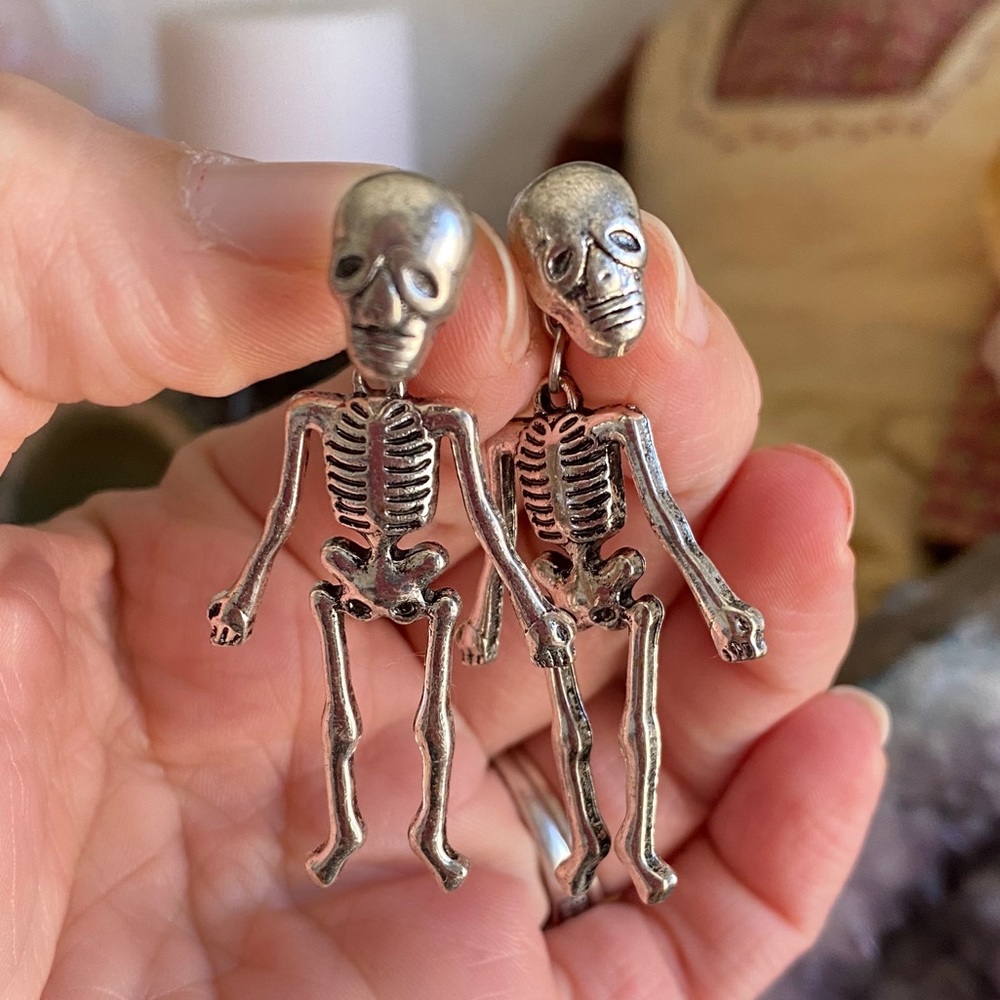 Hot Topic Alloy Skeleton Dangle Earrings